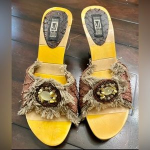 Women’s wooden wedge Heels